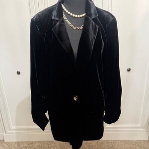 JODIFL‎ Black Velvet Women's Blazer